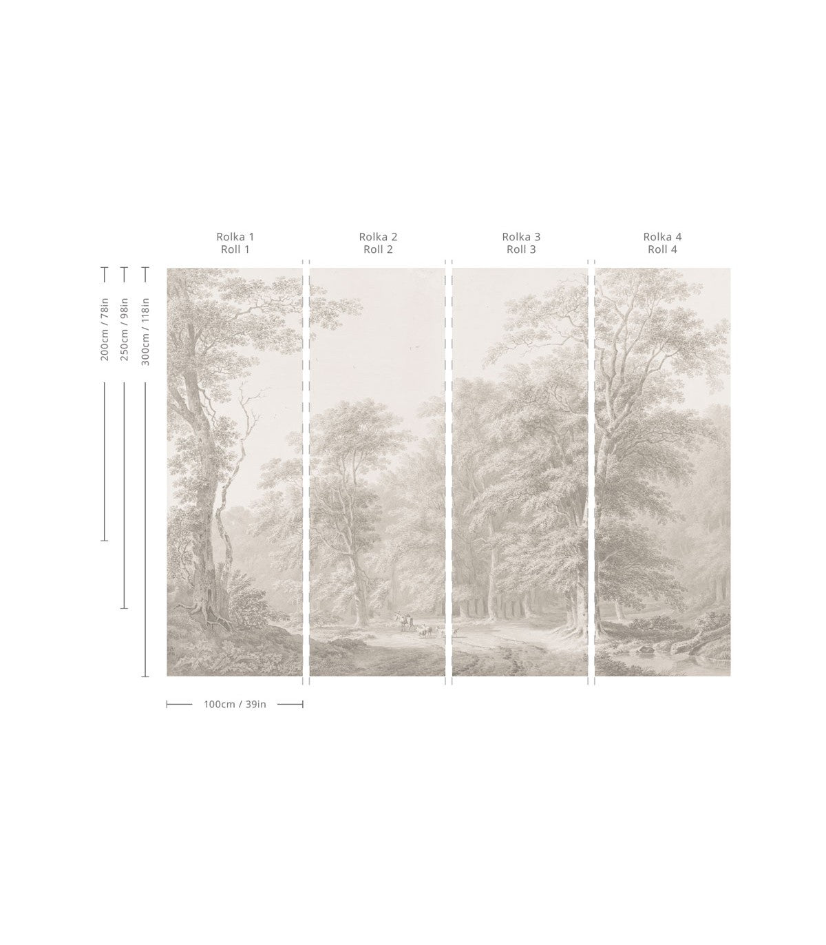Tapeta Watercolor Grove Beige - Wallcolors®