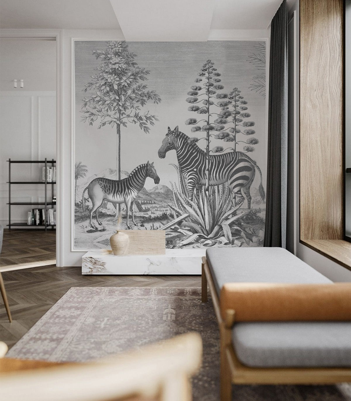 Tapeta Zebra on Agave - Wallcolors®